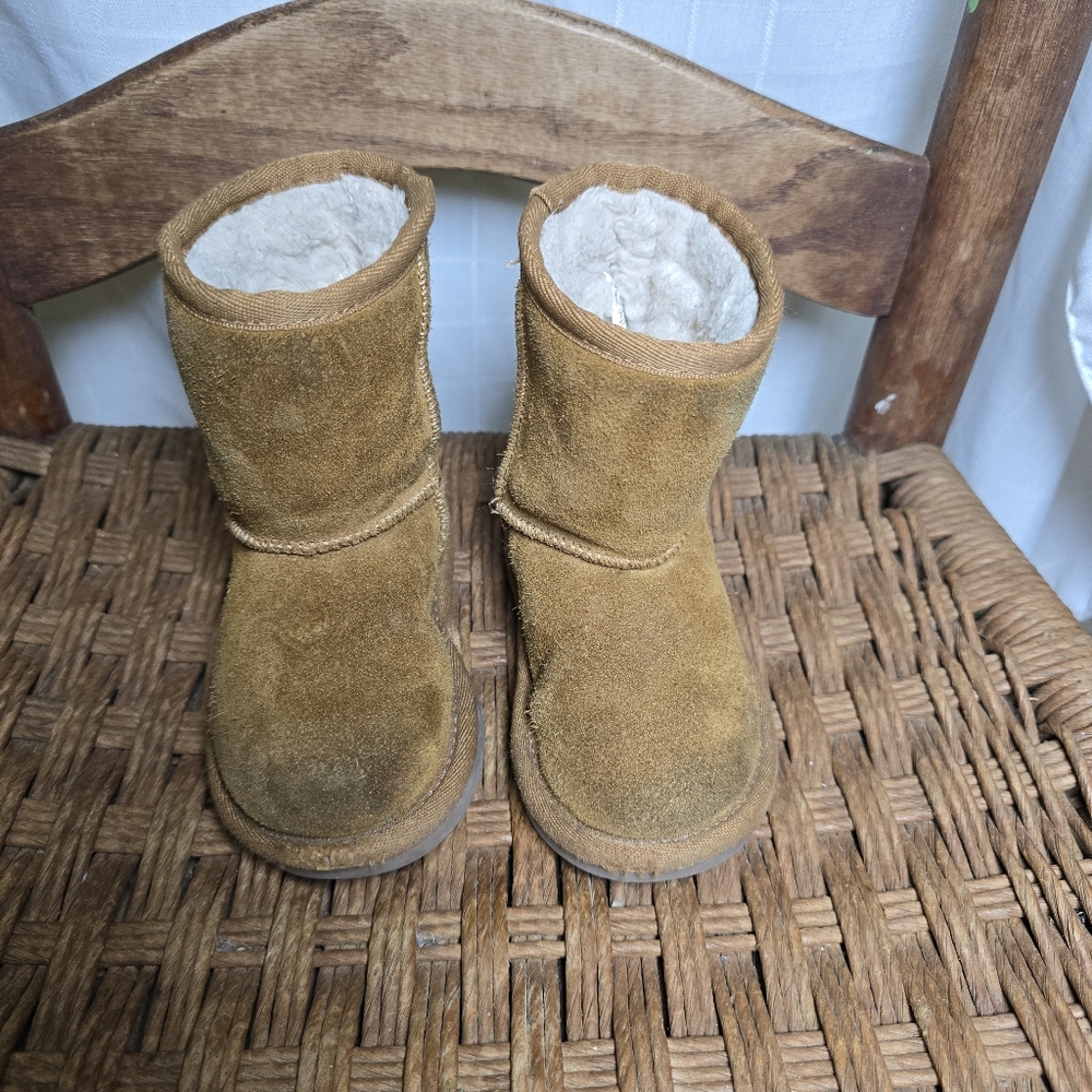 Kids Koolaburra By Ugg Tan Sherpa Lined‎ Ankle Boots 5